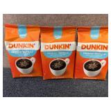 3 Bags Of Dunkin French Vanilla Coffee