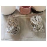 2x 2pk Macramae Hanging Plastic Pots & 4 Ceramic Pots