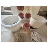 2x 2pk Macramae Hanging Plastic Pots & 4 Ceramic Pots