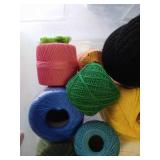 Bin of Mercerized Cotton Crochet Threads