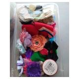 Two Bins Fancy Bows, Flowers, Elastics & Head Band Making Supplies