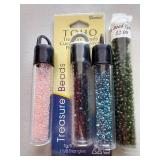 (4) Tubes Glass Seed Beads