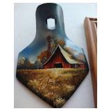 Beautiful Hand Painted Blade & Framed Cross-stitch