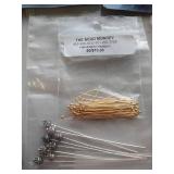 Jewelry Head Pins, Caps, Silver Split Pins & Crimps