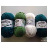 (4) New Skeins Cascade Wool Blend Yarn