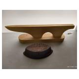 Vintage 'Asbestos Sad Iron' & Tailor's Point Press Clapper