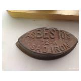 Vintage 'Asbestos Sad Iron' & Tailor's Point Press Clapper