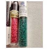 (5) Glass Seed Bead Tubes