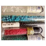 (5) Glass Seed Bead Tubes