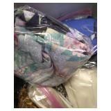 Bin of Silks, Satins, Crushed Velvets, Etc.