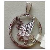 Eagle Pendant Marked Sterling