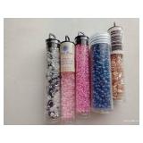 (5) Tubes 0f Seed & Bugle Beads