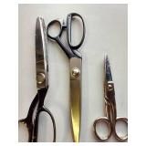Vintage Pinking Shears, 9' Scissors, 5' Scissors