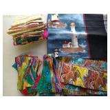 Various Pre-cut Batiks, Lighthouse Panel & Fat Quarter Stack