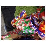 (3) Small Bins of Swim Suit & Lingerie Type Fabrics