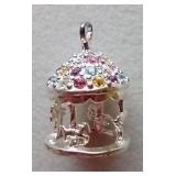 Silver Carousel Charm