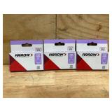 Arrow T30 3/8 in. W X 5/16 in. L 22 Ga. Narrow Crown Thin Wire Staples 1000 Pk (lot of 3) Arrow T30 3/8 in. W X 5/16 in. L 22 Ga. Narrow Crown Thin Wire Staples 1000 Pk (lot of 3)