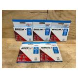 Arrow T50 3/8 in. W X 1/4 in. L 18 Ga. Flat Crown Heavy Duty Staples 1250 pk (lot of 5) Arrow T50 3/8 in. W X 1/4 in. L 18 Ga. Flat Crown Heavy Duty Staples 1250 pk (lot of 5)