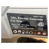 Klutch Electric Concrete Cutter, 14in. Blade MSRP $299.99 Klutch Electric Concrete Cutter, 14in. Blade MSRP $299.99