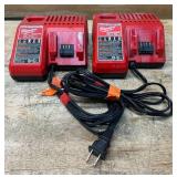 Milwaukee Charger Cat No. 48-59-1812 lot of 2 Milwaukee Charger Cat No. 48-59-1812 lot of 2