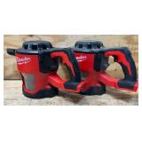 Milwaukee Compact Vacuum Cat No. 0882-20 lot of 2 Milwaukee Compact Vacuum Cat No. 0882-20 lot of 2