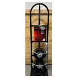 * Ironton Steel Pneumatic Hand Truck, 600-Lb. Capacity, 16.93in.L x 21.65in.W x 51.57in.H #67834 Msrp $67.99 * Ironton Steel Pneumatic Hand Truck, 600-Lb. Capacity, 16.93in.L x 21.65in.W x 51.57in.H #67834 Msrp $67.99