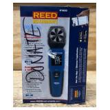 REED INSTRUMENTS Anemometer: 1 fpm Air Velocity Resolution, Relative Humidity, Rotating Vane, R1600 Msrp $161.14 REED INSTRUMENTS Anemometer: 1 fpm Air Velocity Resolution, Relative Humidity, Rotating Vane, R1600 Msrp $161.14