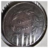 1839 Liberty Head Large Cent, featuring a 9 over 6 error. 1839 Liberty Head Large Cent, featuring a 9 over 6 error.