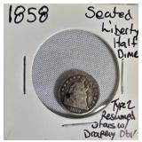 1858 Seated Liberty Half Dime 1858 Seated Liberty Half Dime