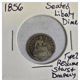 1841 - O - Seated Liberty Dime, Type 2, with Stars and Drapery. 1841 - O - Seated Liberty Dime, Type 2, with Stars and Drapery.