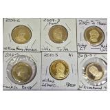 Presidential Dollar Proof Clad from the years 2009,2010 & 2013 Presidential Dollar Proof Clad from the years 2009,2010 & 2013