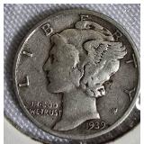 Mercury Dimes from 1939 Mercury Dimes from 1939