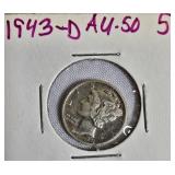 Mercury Dimes from 1942 & 1943-D Mercury Dimes from 1942 & 1943-D
