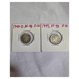Mercury Dimes from 1944-D & 1945 Mercury Dimes from 1944-D & 1945