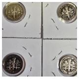 Roosevelt Dime's Proof Clad coins from 2016,2018 & (2) 2019 were made at the San Francisco mint. Roosevelt Dime's Proof Clad coins from 2016,2018 & (2) 2019 were made at the San Francisco mint.