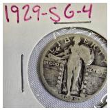 Two Standing Liberty Quarters minted in 1929. Two Standing Liberty Quarters minted in 1929.