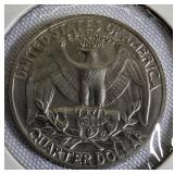 Two Washington quarters from 1964-D and 1965. Two Washington quarters from 1964-D and 1965.