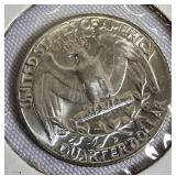 Two Washington quarters from 1964-D and 1965. Two Washington quarters from 1964-D and 1965.