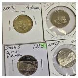 Proof clad Washington Quarters from the years 2003,2005 & 2007 from the S mint: Proof clad Washington Quarters from the years 2003,2005 & 2007 from the S mint: