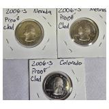 Proof clad Washington Quarters from the year 2006 from the S mint: Proof clad Washington Quarters from the year 2006 from the S mint: