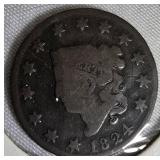 1824 Large Cent 1824 Large Cent
