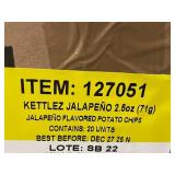 TX 4 - Takis Kettle Jalapeño 2.6oz Jalapeño Flavored Potato Chips (Lot of 20) TX 4 - Takis Kettle Jalapeño 2.6oz Jalapeño Flavored Potato Chips (Lot of 20)