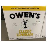 Owen's Classic Lemonade Non-Alcoholic Mixer, 2 Packs (8 Cans Total) Owen's Classic Lemonade Non-Alcoholic Mixer, 2 Packs (8 Cans Total)