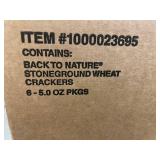 AL 4 - Back to Nature Stoneground Wheat Crackers 6-Pack - 5 oz Each AL 4 - Back to Nature Stoneground Wheat Crackers 6-Pack - 5 oz Each
