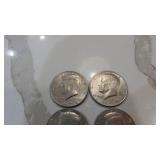1776-1976D, 1974, 1971D, 1978D, 1980D, 1989D Kenndy Half Dollars