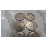 1776-1976D, 1974, 1971D, 1978D, 1980D, 1989D Kenndy Half Dollars