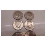 1982D, 1983D, 2-1971D, 1072D, 1994P Kenndy Half Dollars