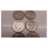1977D, 1983D, 1992D, 1071, 1972D, 1979D Kenndy Half Dollars