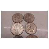 1977D, 1983D, 1992D, 1071, 1972D, 1979D Kenndy Half Dollars