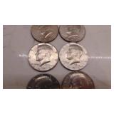 1974D, 1979D, 1972D, 1077D, 1995D, 1974 Kenndy Half Dollars
